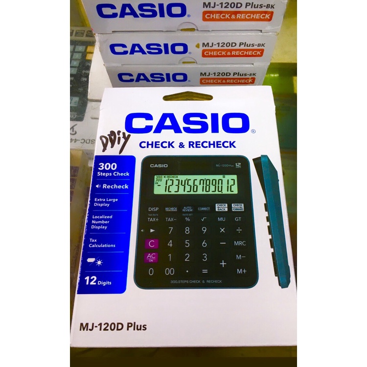 

CASIO Kalkulator MJ-120D Plus Check & Recheck ORIGINAL Black bisa COD