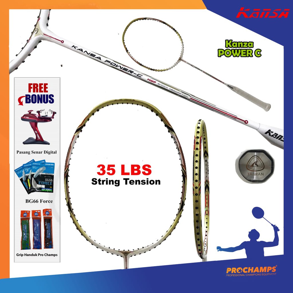KANSA POWER A B C D E F RAKET BADMINTON ORIGINAL | Shopee ...