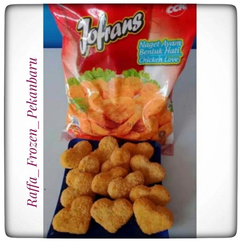 

Jofrans Nugget Ayam Bentuk Hati, Reguler & Stikie 500gr