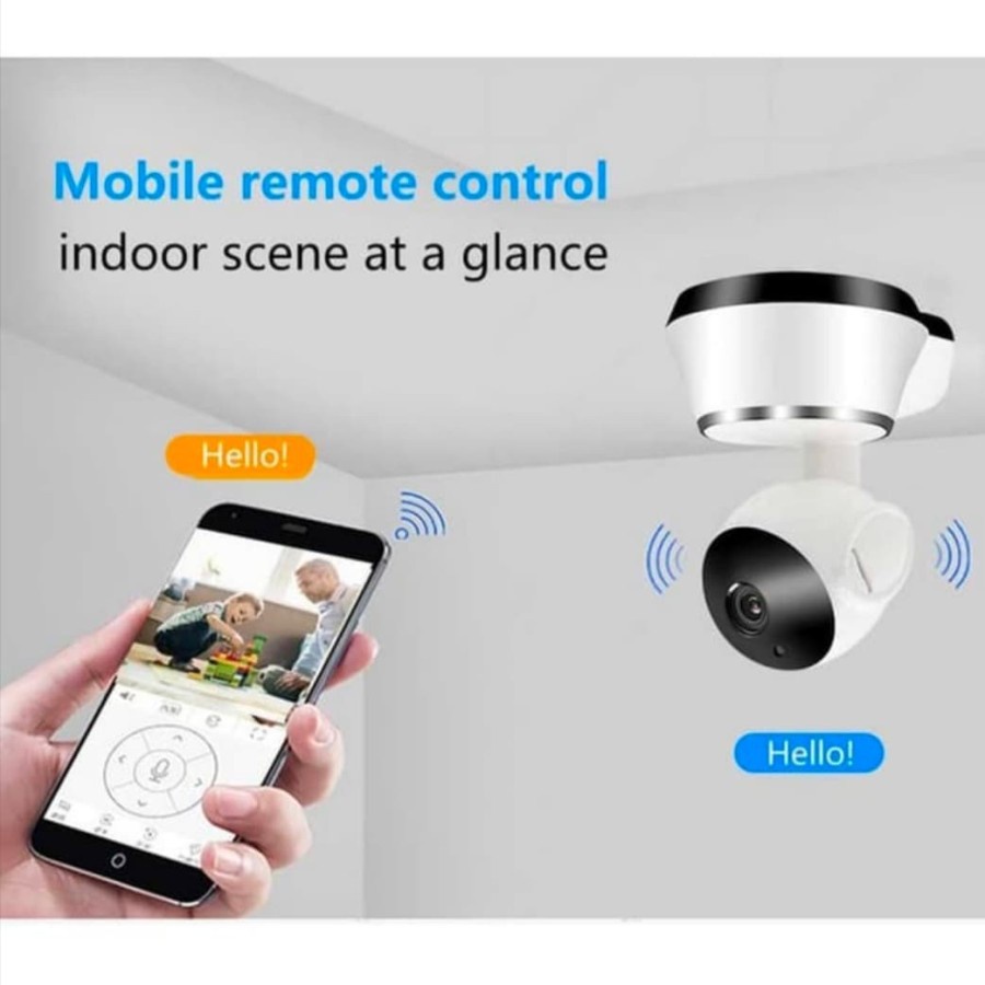 SM88- Smart IP Camera Wifi V380 Wireless Mini IP CCTV support night Infrared