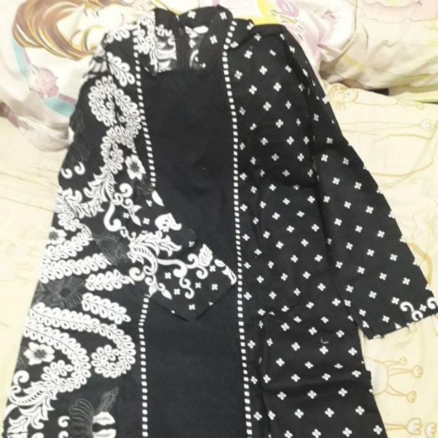 Grosir Batik - Dress Tunik Batik Kombi Emboss