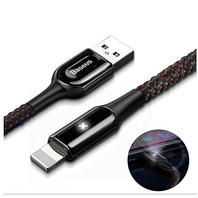 BASEUS X SHAPED LIGHT KABEL CHARGER IPHONE LIGHTNING DATA CABLE 2.4A 1M - GARANSI RESMI