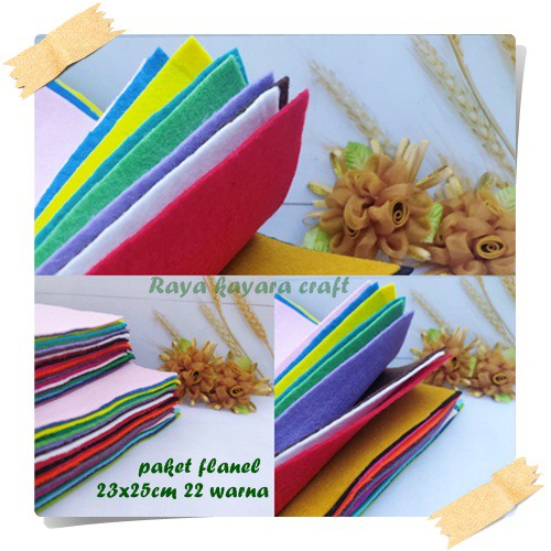 Kain Flanel 23x25cm/kain flanel DIY Bahan Craft/Kain Sumbu Hidroponik