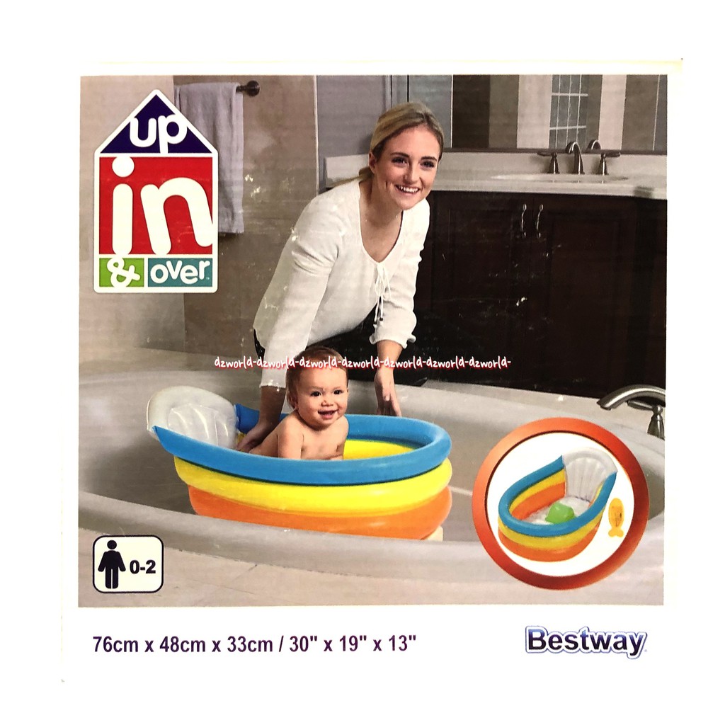 Bestway Up In &amp; Lover Tempat Mandi Bayi Lipat Bak Mandi Portable