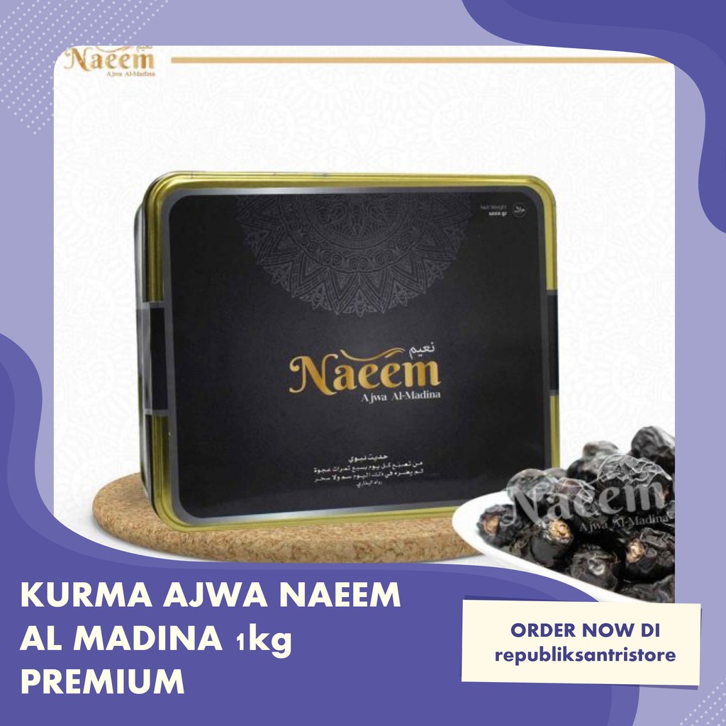 

Kurma Ajwa Naeem Al-Madina 850gr Premium Kurma Ajwah Ajwat Najwa Kurma Nabi Sarapan Pagi Royal Dates