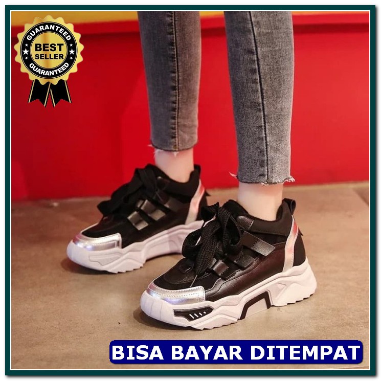 Sepatu Kets Ys12 Hitam Sneakers Wanita Remaja Dewasa Seneaker Cew QD311 Sepatu   Felina Sds343 - Pu