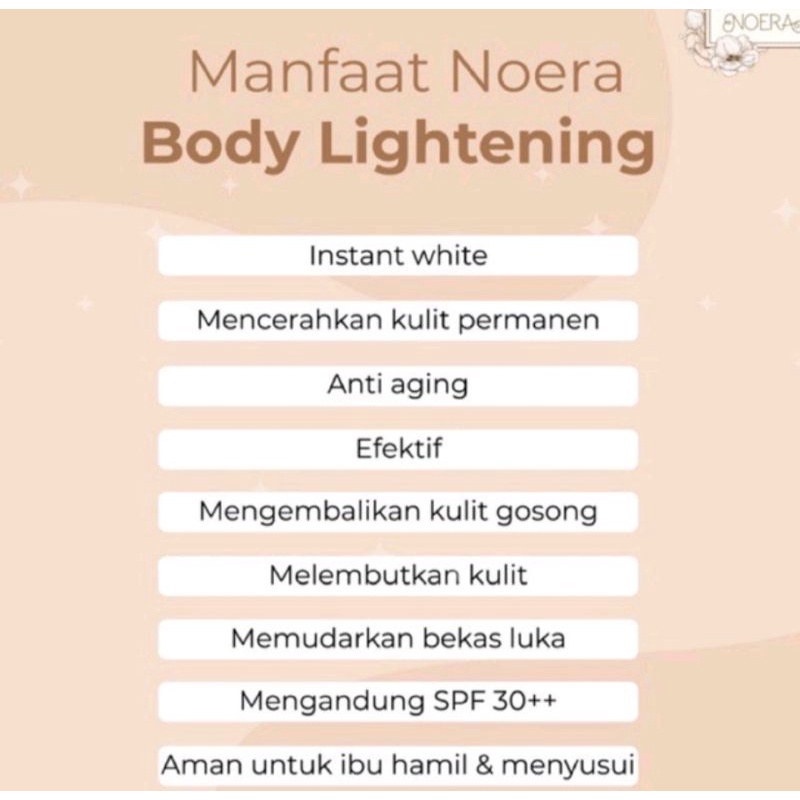 NOERA LIGHTENING BODY LOTION BY REISHA