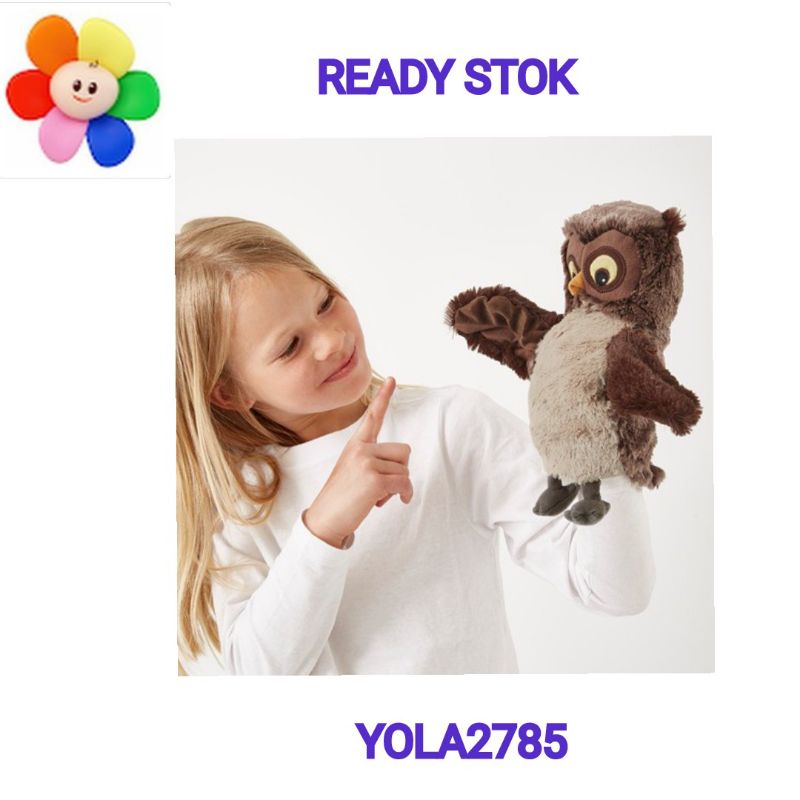 Ikea Vandring Ugla Glove Puppet Mainan Boneka Tangan Burung Hantu