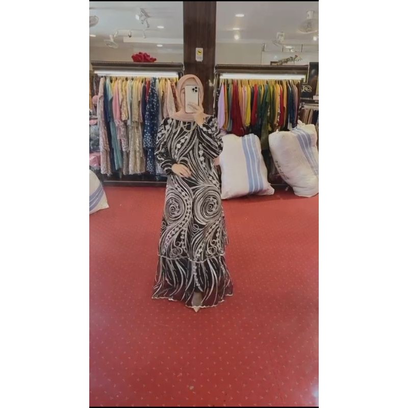 GAMIS MELAYU BROKAT TILE LUXURY / GAMIS MALAYSIA BROKAT TILE LUXURY TERMEWAH