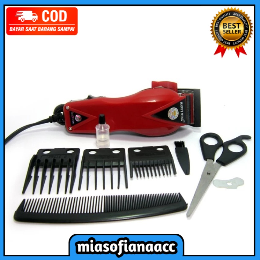 (COD) Mesin Alat Cukur Rambut Listrik Terbaik Happy King Hk-900 - Potong Pangkas Hair Clipper