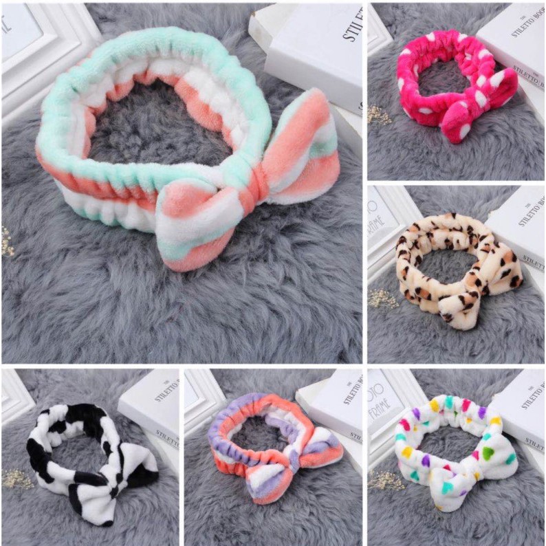 BAJ Bandana Bando Rambut Motif Pita Bando Rambut Mandi Gaya Korea Bando Fashion Wanita IR050