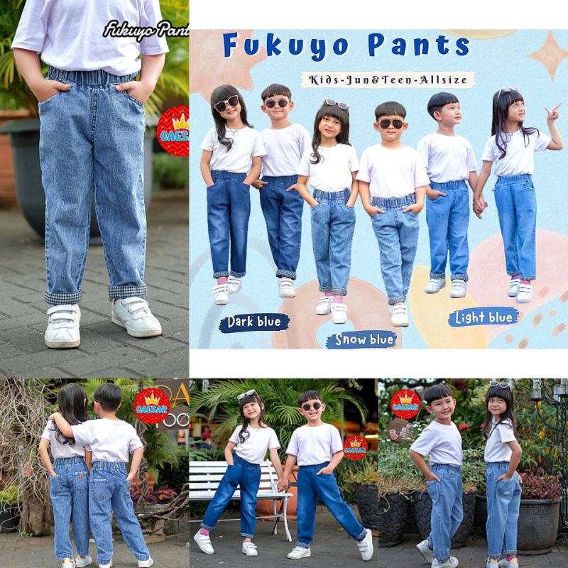 Fakuyo Pants by Caesar / Jeans Kids, Teen, Adult / Celana Jeans Anak Unisex