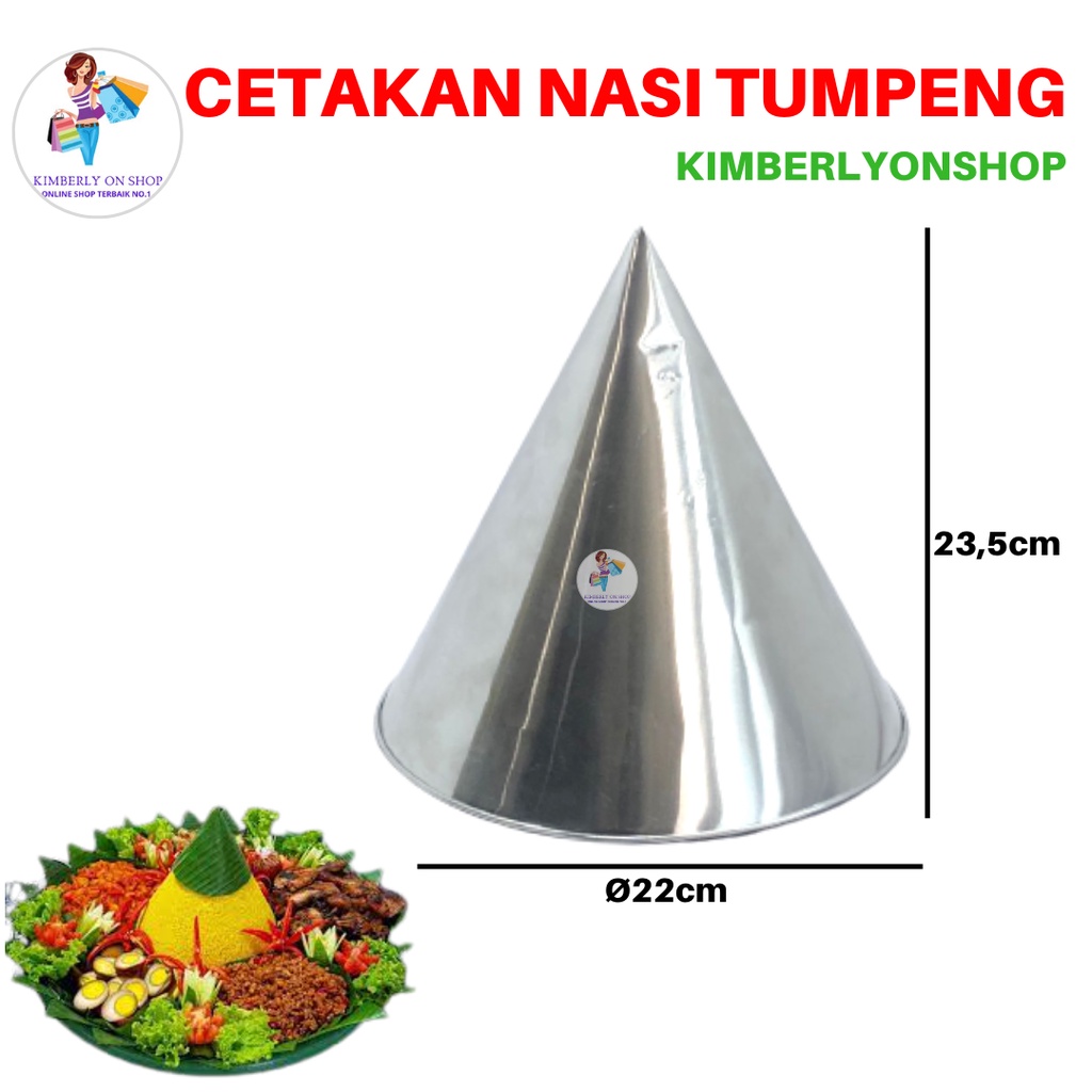 Cetakan Loyang Tumpeng Nasi Kuning Besar Polos Alumunium