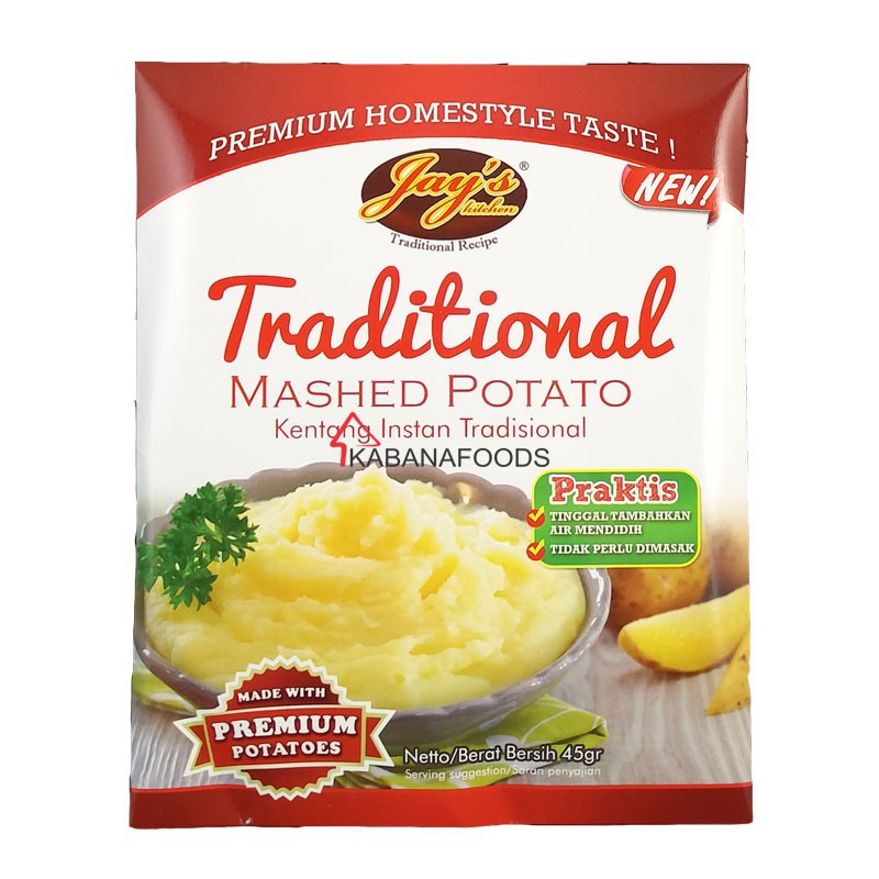 

JAY'S MASHED POTATO TRADITIONAL 45 GR kentang instan instant