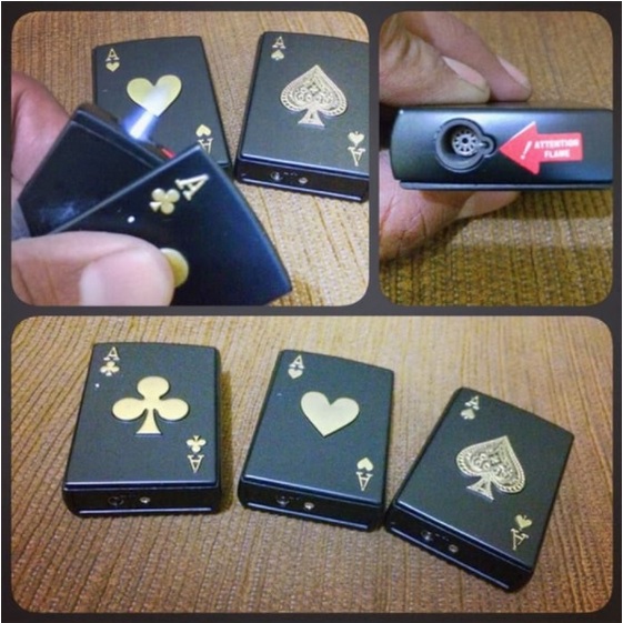 KOREK API BARA KOREK API DESAIN KARTU RENI SLIDING GAS LIGHTER MOTIF KARTU KOREK API UNIK BR10