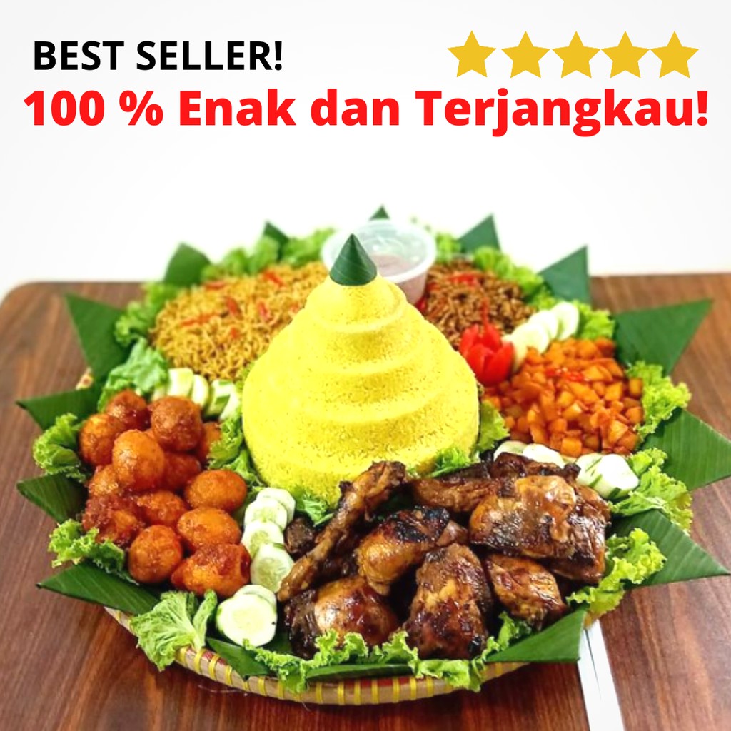 Tumpeng Besar Tampah Nasi Kuning Murah 10 15 20 25 30 porsi