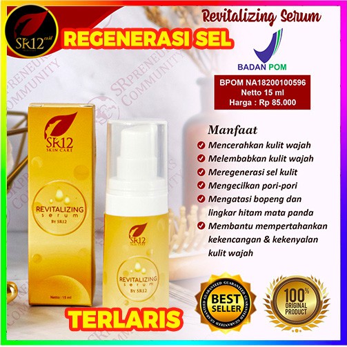 SERUM REVITALIZING AMPUH ATASI BOPENG BEKAS JERAWAT &amp; MATA PANDA SERUM WAJAH KOLAGEN SR12 BPOM