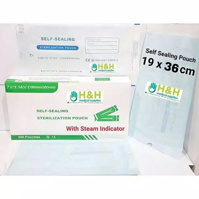 Self Sealing Sterilization Pouch 19 x 36 cm