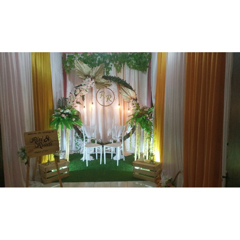 dekorasi backdrop rustic, backdrop model akar, pelaminan murah, backdrop murah, sewa photobooth