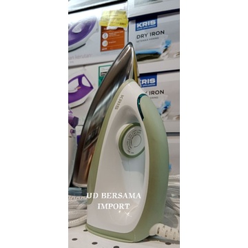 KRIS Setrika Trylon Plate 350w Lapisan Anti Lengket/Dry Iron WHT