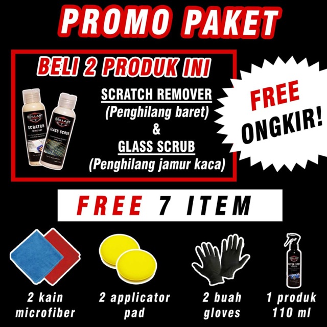 PROMO PAKET CUSTOM | Pembersih Jamur Kaca dan Penghilang Baret