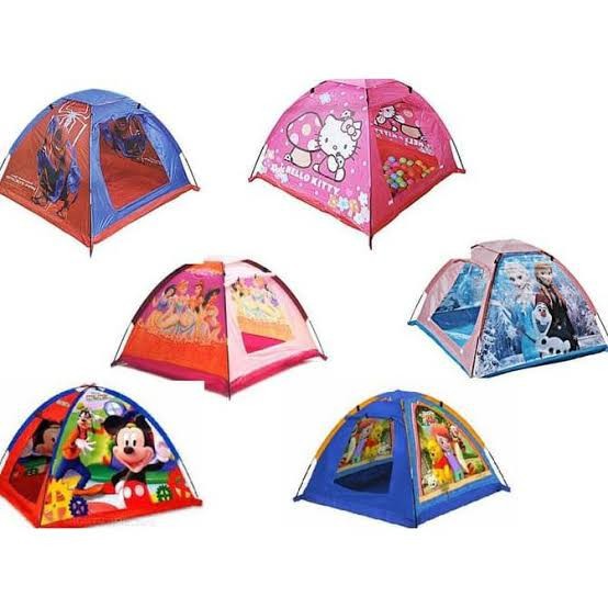 Tenda outdoor anak karakter kartun camping berkemah gunung pantai set castle kids toys home piknik A