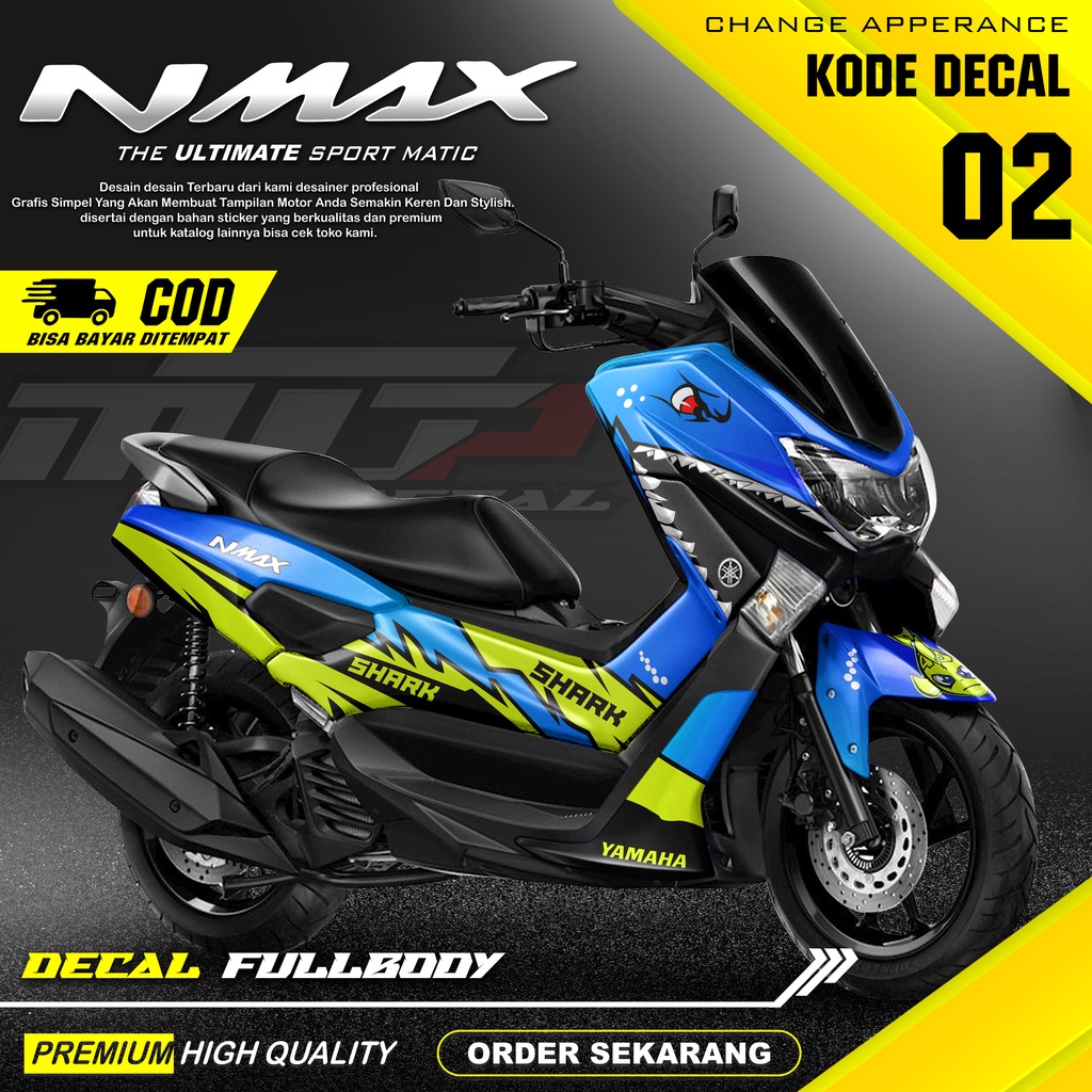 (COD) Decal Sticker Yamaha Nmax 155 2015/2019 Fullbody - Dekal  Stiker Variasi Nmax Old Lama Motif D