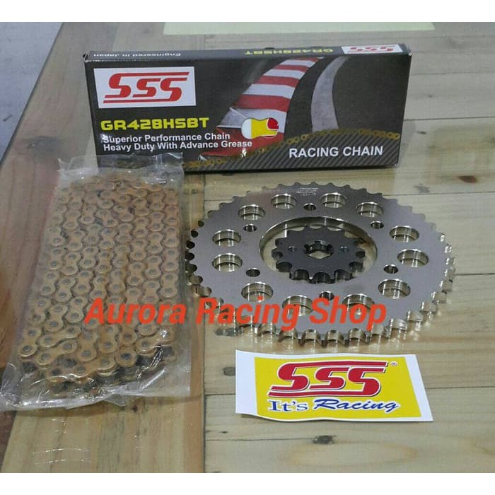 Q.W456 Gear Set SSS Vixion Old & Rantai SSS 428 HSBT