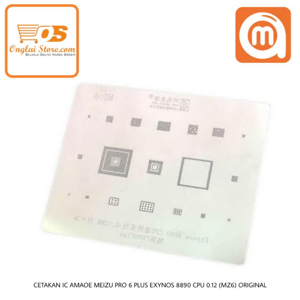 CETAKAN IC AMAOE MZ:6 Exynos 8890 CPU UNIVERSAL SERIES-0.12MM BAHAN JEPANG ORIGINAL