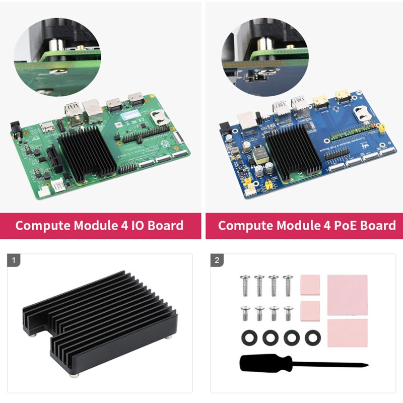 Bt Heatsink Aluminium Alloy Untuk Modul Raspberry Pi Compute 4cm4 Motherboard