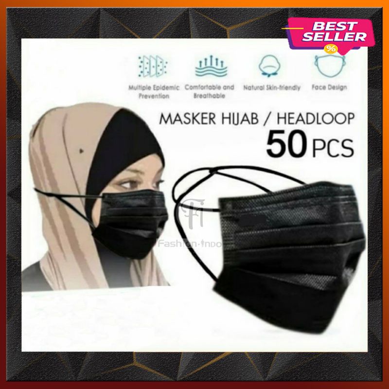 MASKER HITAM HIJAB