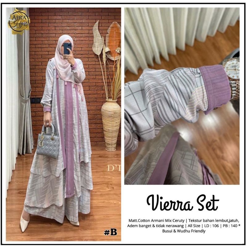 Vierra Set / Gamis / Dress Elegant / Gamis Lebaran