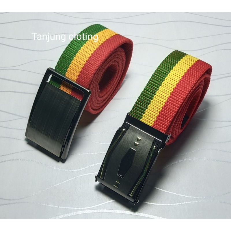Ikat pinggang rasta/Ikat pinggang regge/Ikat pinggang kanvas/Ikat pinggang katun/Ikat pinggang jepit