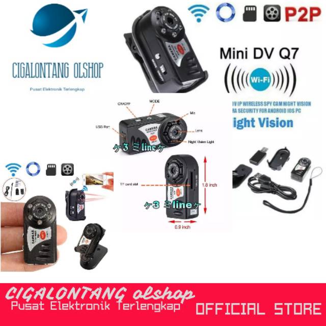 Q7 Camera Mini DV wifi P2P Night Vision Infrared Q7