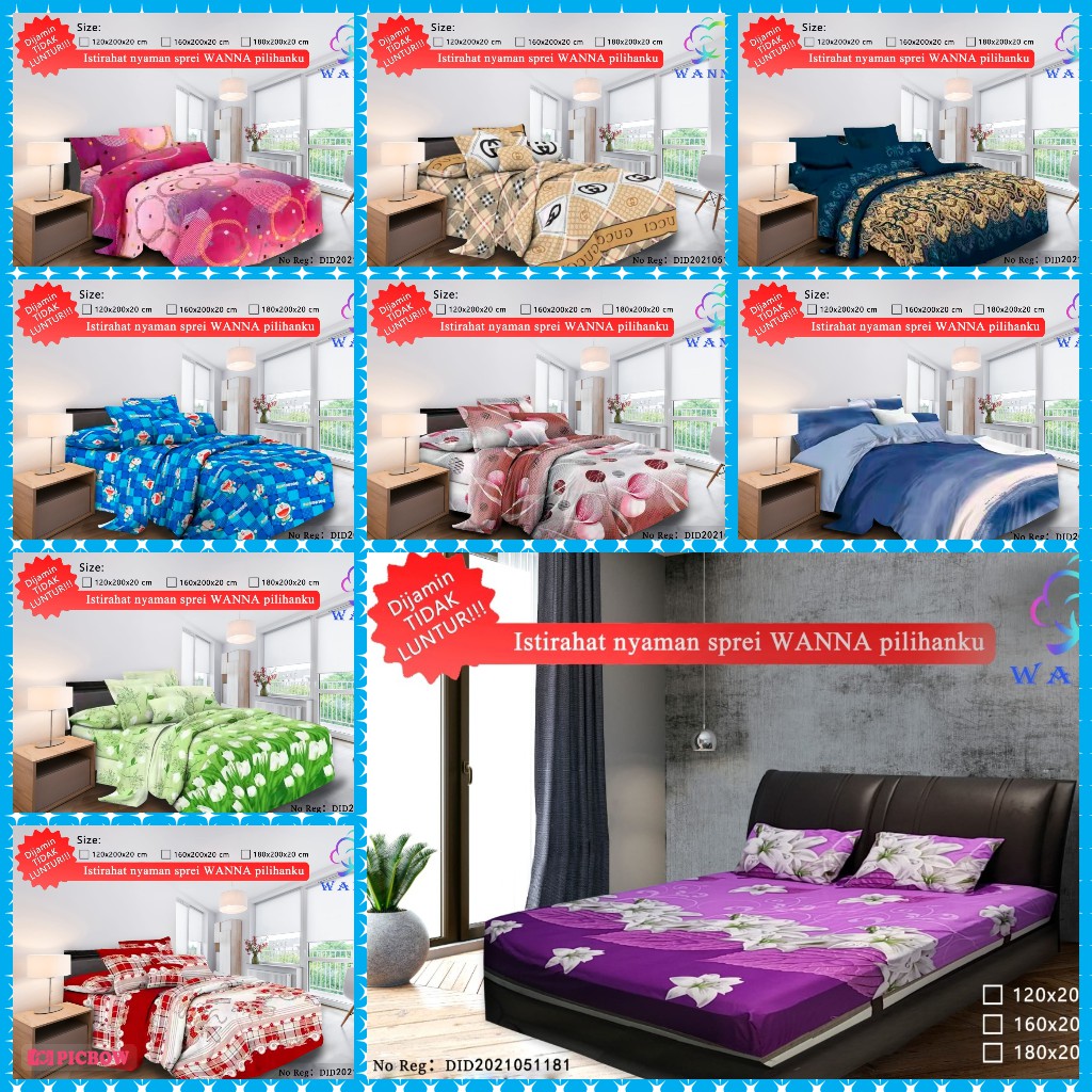 TERBARU Sprei home made !! sprei karakter murah sprei premium !! Sprei homemade murah grosir sprei WANNA Nyaman dan Lembut Kualitas BAGUS BISA COD