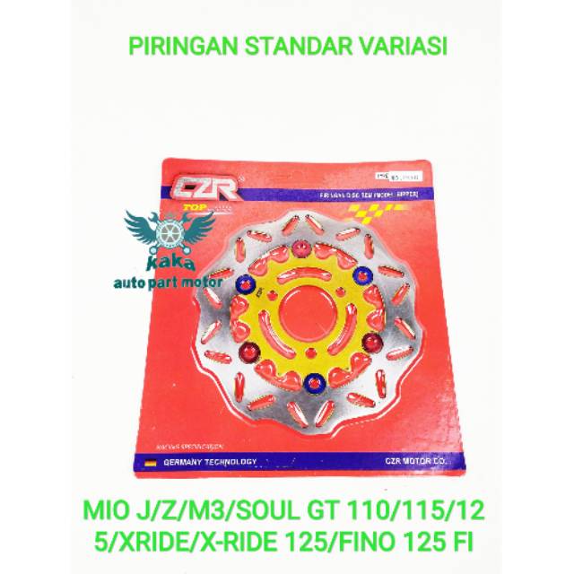 Piringan CAKRAM DEPAN VARIASI MIO J/Z/M3/SOUL GT 110/115/125/XRIDE/X-RIDE 125/FINO 125 FI Disk CZR