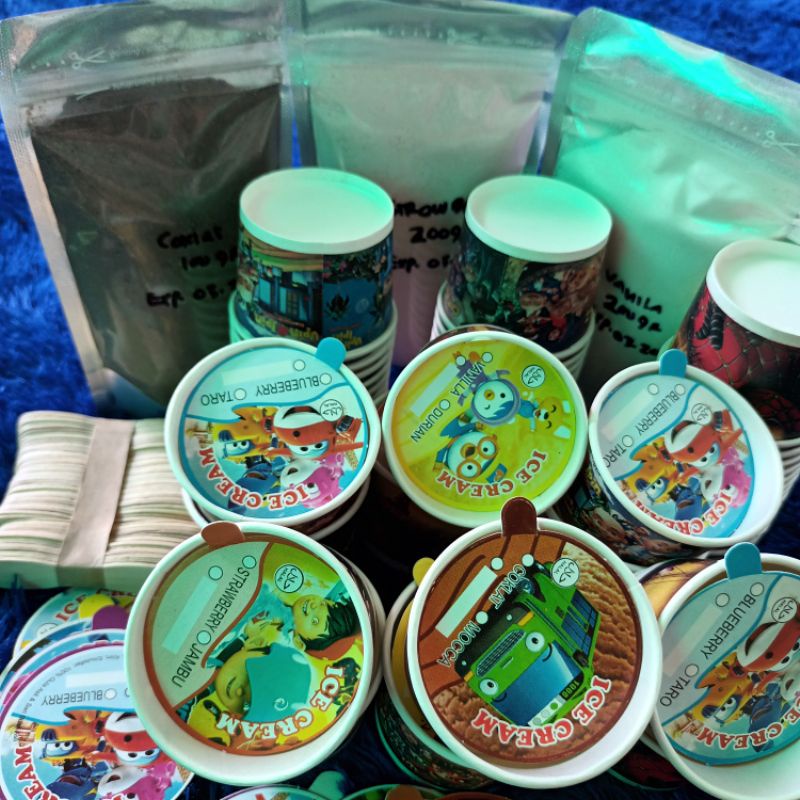 

3 Rasa@100 gr Per Rasa Paket Es Krim Lengkap/Murah