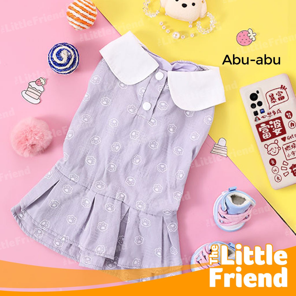 Baju Anak Kucing Kitten Anak Anjing Puppy Betina Dress Skirt Motif PAW