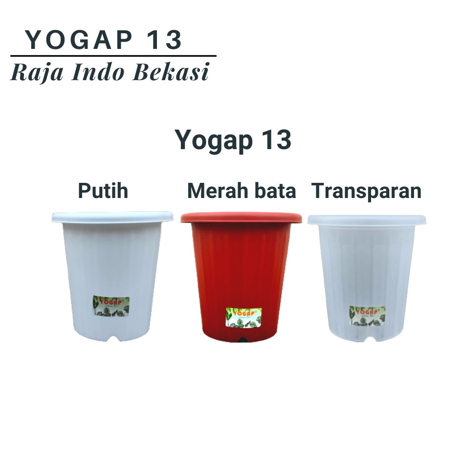 LUSINAN Pot Yogap 13 Putih Transparan Bening Merah Bata Isi 12 pcs Pot Yogap 10 13 15 17 18 19 25 Pot Yogap Bening LUSINAN POT YOGAP MURAH