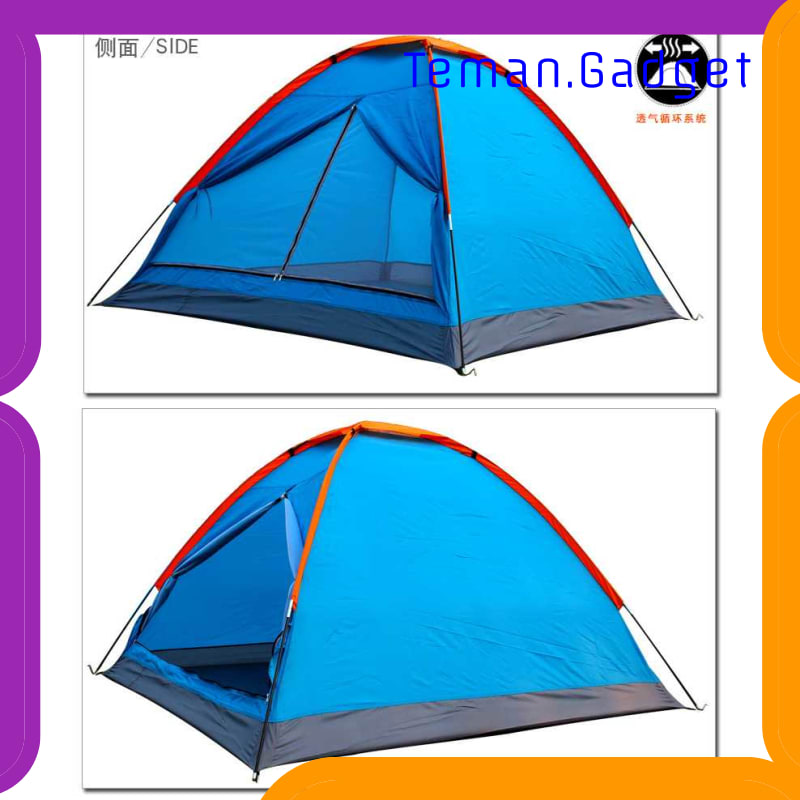 TG-ID061 TENDA CAMPING OUTDOOR TENT SINGLE LAYER 3-4 ORANG - AA12043