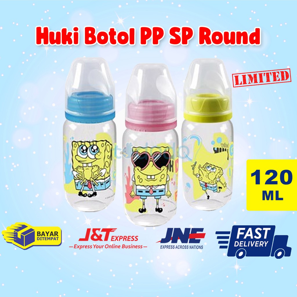 Huki Botol PP SP Round 120ml / Botol Susu