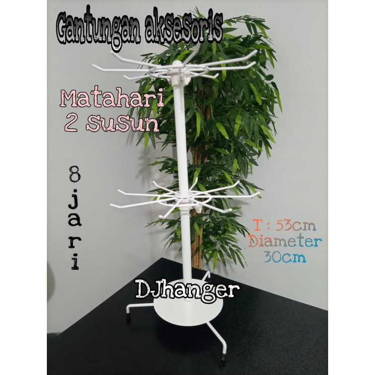 Rak Display Putar Matahari 2 Susun Besi Kuat Tebal Display