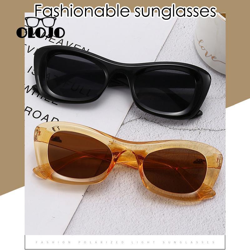 【COD】Kacamata Hitam Pelindung UV Bingkai Oval Bening Model Sederhana Untuk Wanita