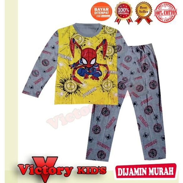 Victory kid's setelan/piyama tangan panjang anak laki-laki 1-10 thn