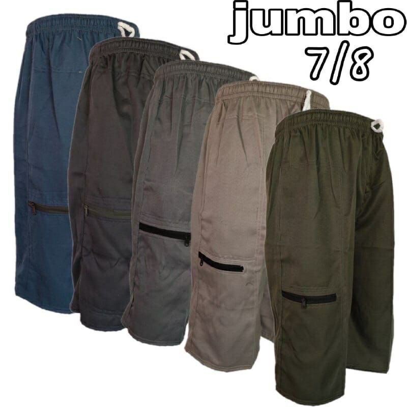 JUMBO  CELANA JOVA TWILL TEBAL KOLOR PANJANG 7/8 /CELANA BIG SIZE CELANA KATUN PRIA