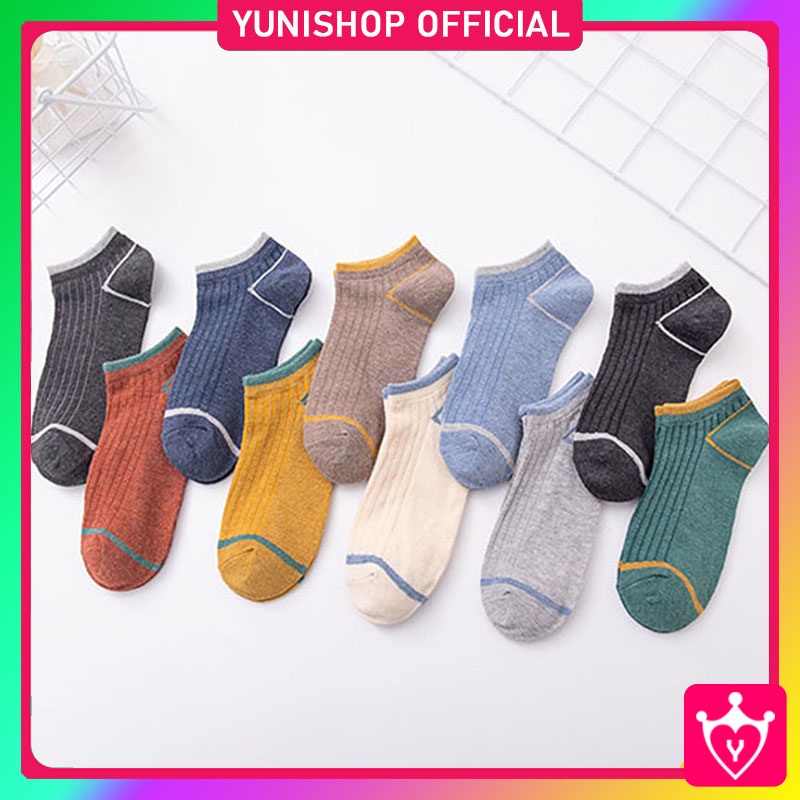 Kaos Kaki Pendek Pria Wanita Semata Kaki / Kaos Kaki Simple Polos Unisex / Short Ankle Cute Socks Import / TS-118