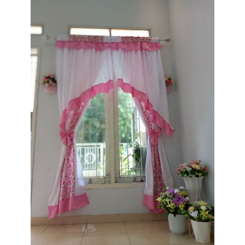 gorden shabby pink kombinasi