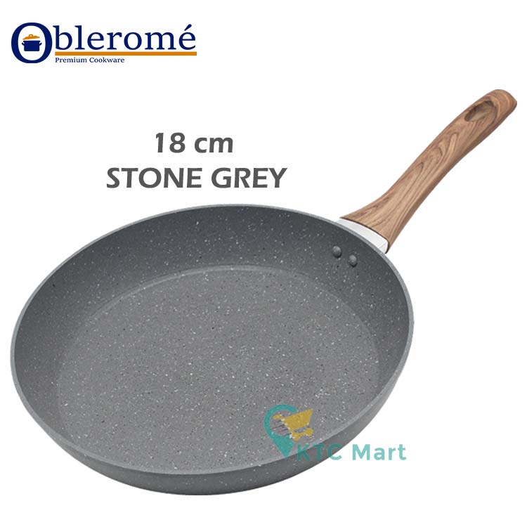 OBLEROME - Granite Frypan 18 cm Anti lengket Marble | Premium Cookware | Penggorengan TERLARIS