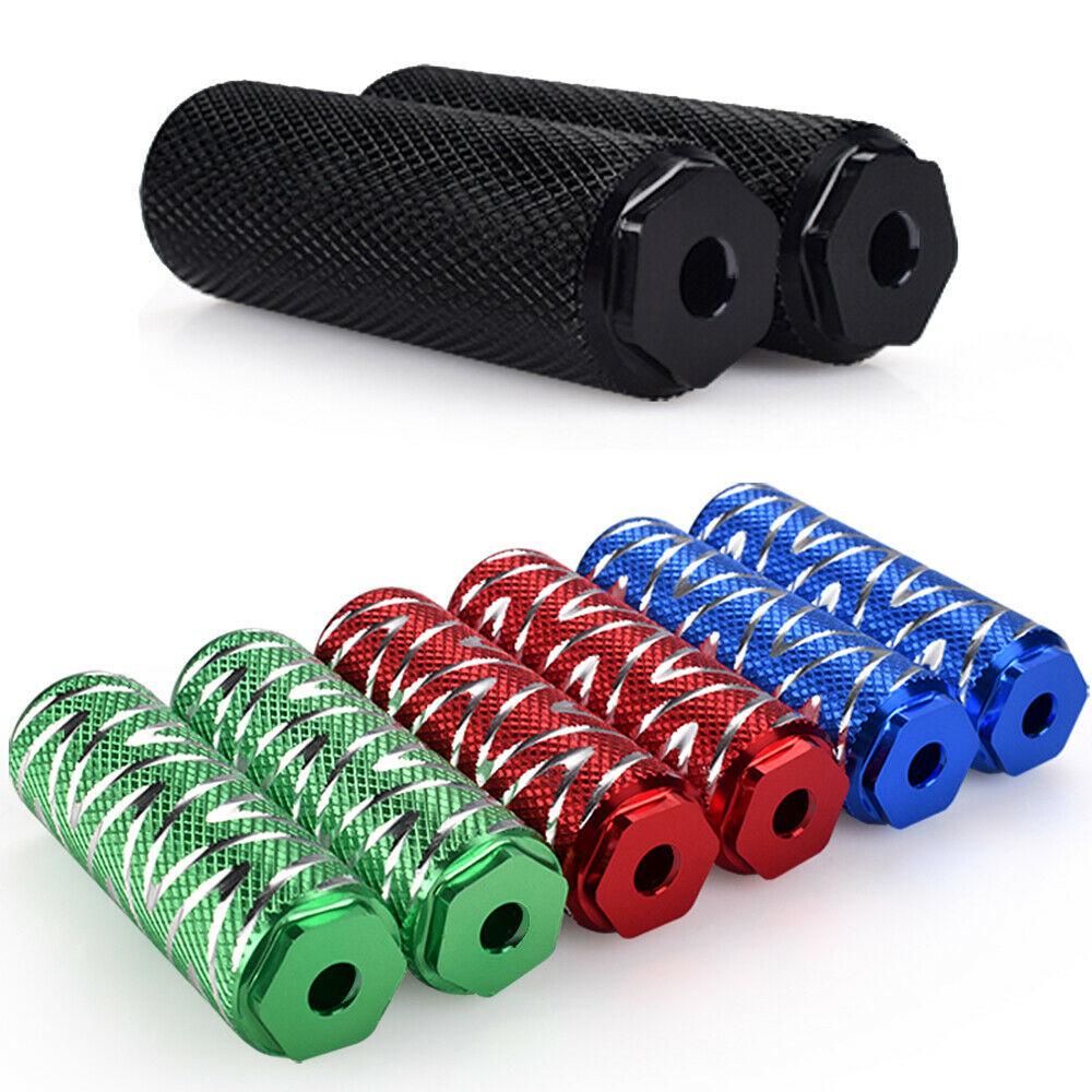 Agustinina Stunt Pegs MTB BMX 1pasang Ban Roda Aluminium Alloy Metal Depan Belakang Roda Pijakan Kaki