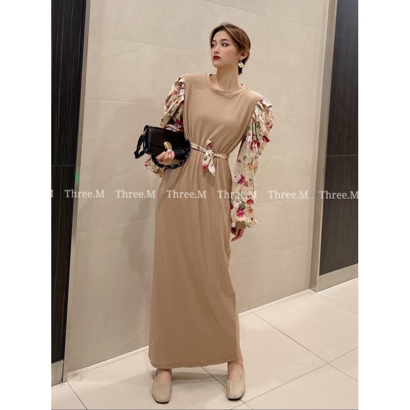 09951 Dress Maxi Anemone Puff Import 01-2